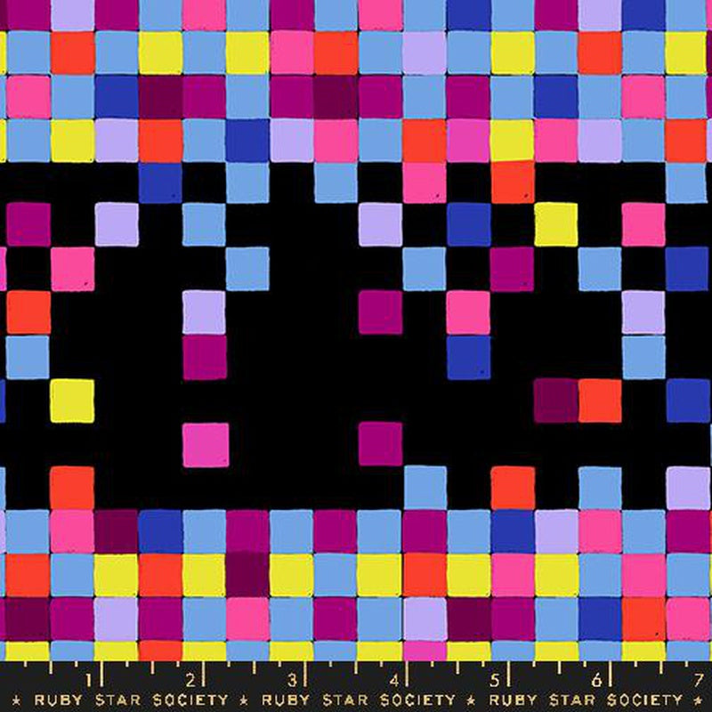 {New Arrival} Moda Ruby Star Society Glow Garden Pixel Black