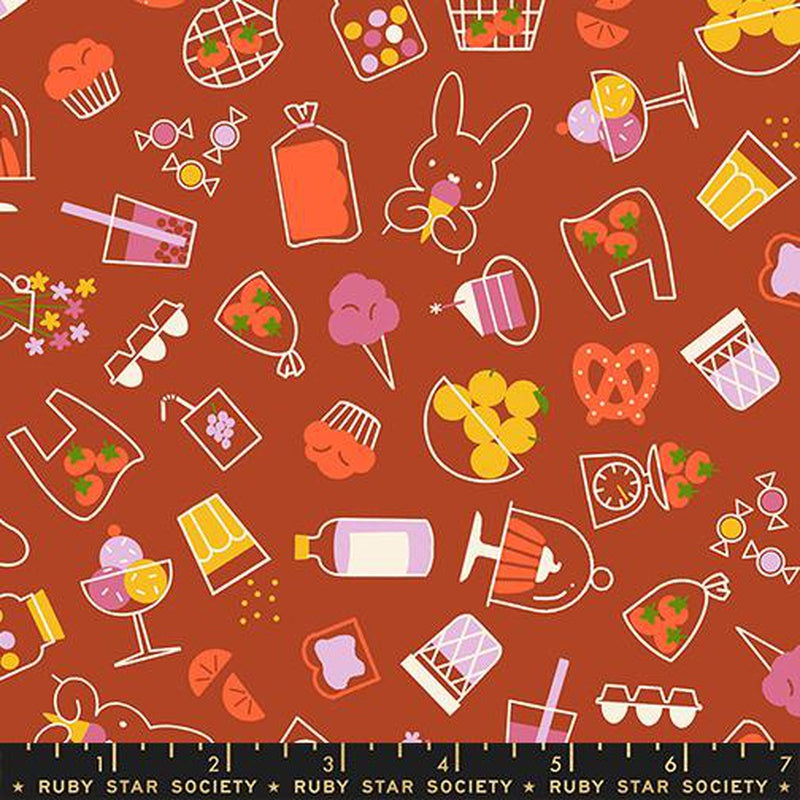 {Pre-Order July} Moda Ruby Star Society Persimmon Bun E.'S Market Cayenne