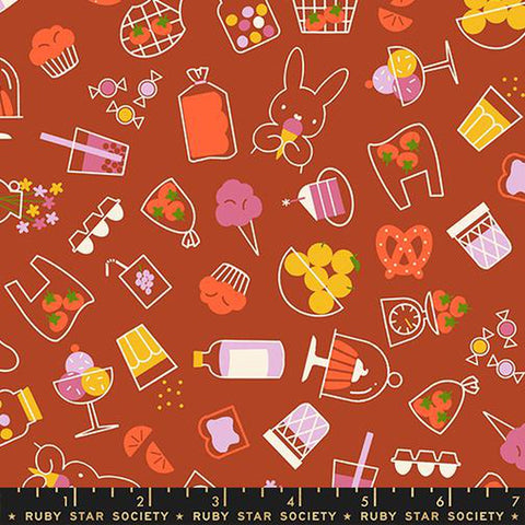 {Pre-Order July} Moda Ruby Star Society Persimmon Bun E.'S Market Cayenne