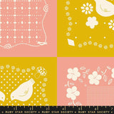 {New Arrival} Moda Ruby Star Society Sugar Maple Birdseed Panel Goldenrod 60cm Increments