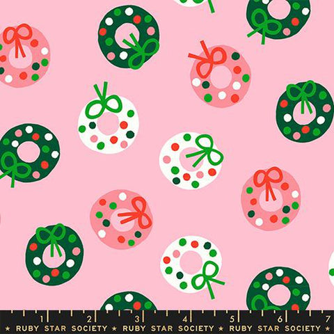 {New Arrival} Moda Ruby Star Society Merry Happy Bough Down Melody Pink