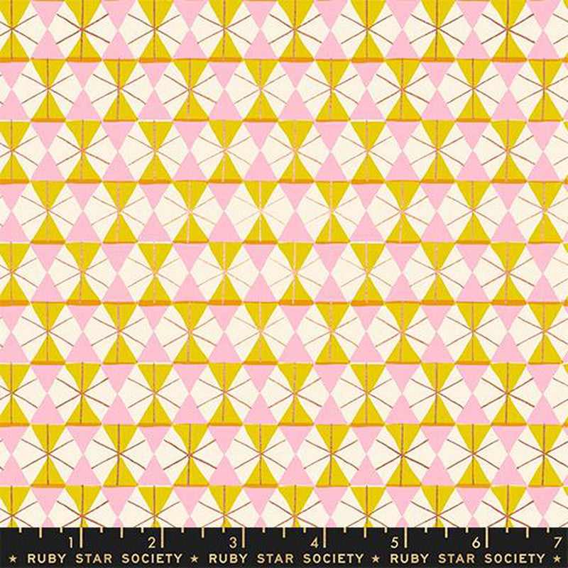 {Pre-Order June} Moda Ruby Star Society Merry Happy Happy Hexie Golden Hour Metallic Accents