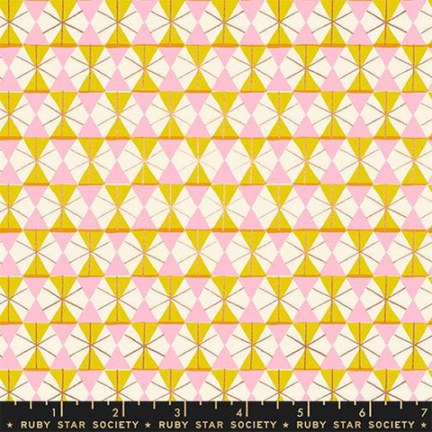 {Pre-Order June} Moda Ruby Star Society Merry Happy Happy Hexie Golden Hour Metallic Accents