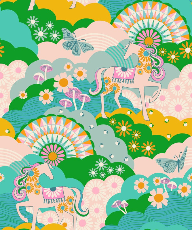 {New Arrival} Moda Ruby Star Society Carousel Daydreamer Turquoise