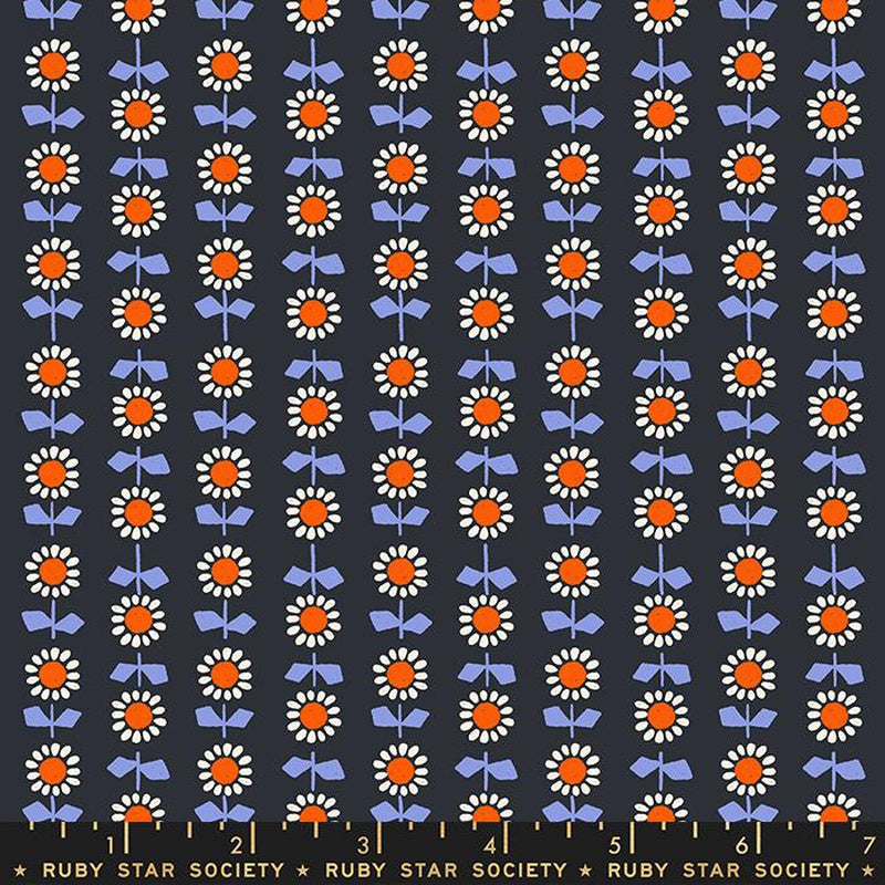 {New Arrival} Moda Ruby Star Society Meadow Star Bloom 30s Soft Black FAT QUARTER