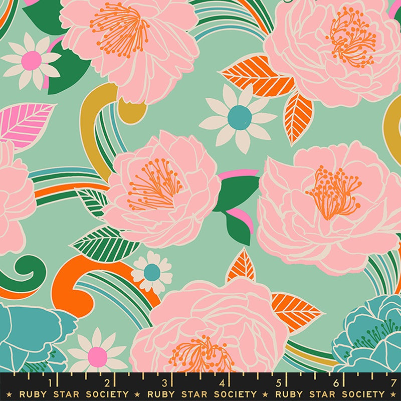 Moda Ruby Star Society Curio Efflorescent Moss FAT QUARTER