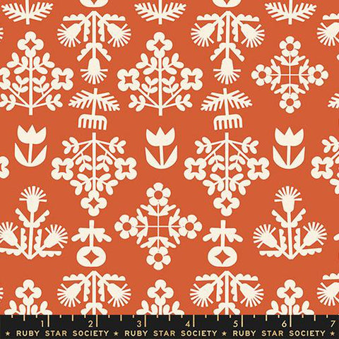 {Pre-Order Jan/Feb} Moda Ruby Star Society Paper Cuts 2 Fresh Cut Flowers Persimmon