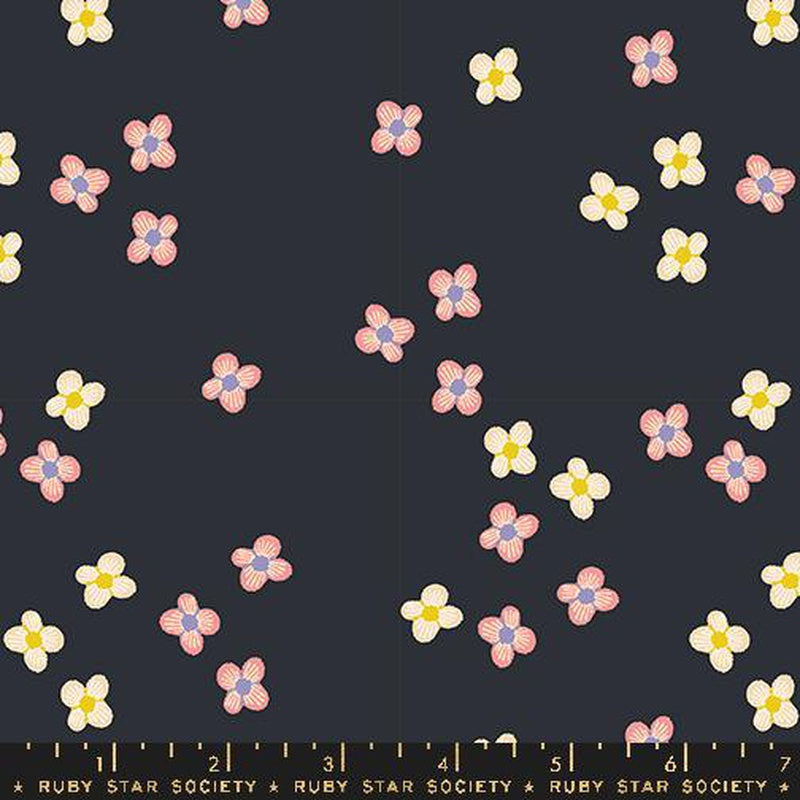 {New Arrival} Moda Ruby Star Society Favourite Flowers Blossom Soft Black