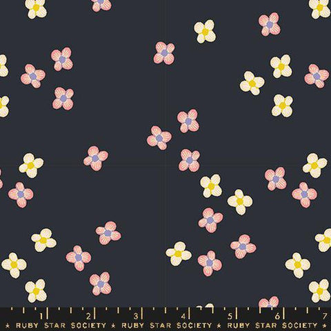 {New Arrival} Moda Ruby Star Society Favourite Flowers Blossom Soft Black