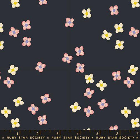 {Pre-Order August} Moda Ruby Star Society Favourite Flowers Blossom Soft Black