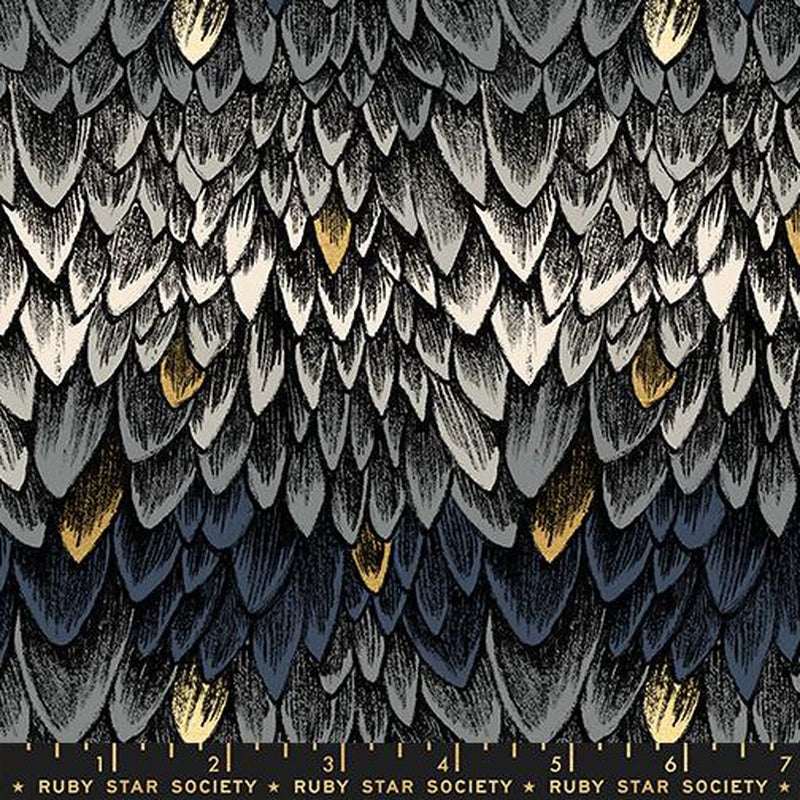 {Pre-Order April/May} Moda Ruby Star Society Fireglow Scales Metallic Smoke