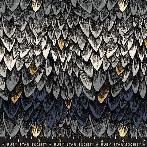 {Pre-Order April/May} Moda Ruby Star Society Fireglow Scales Metallic Smoke