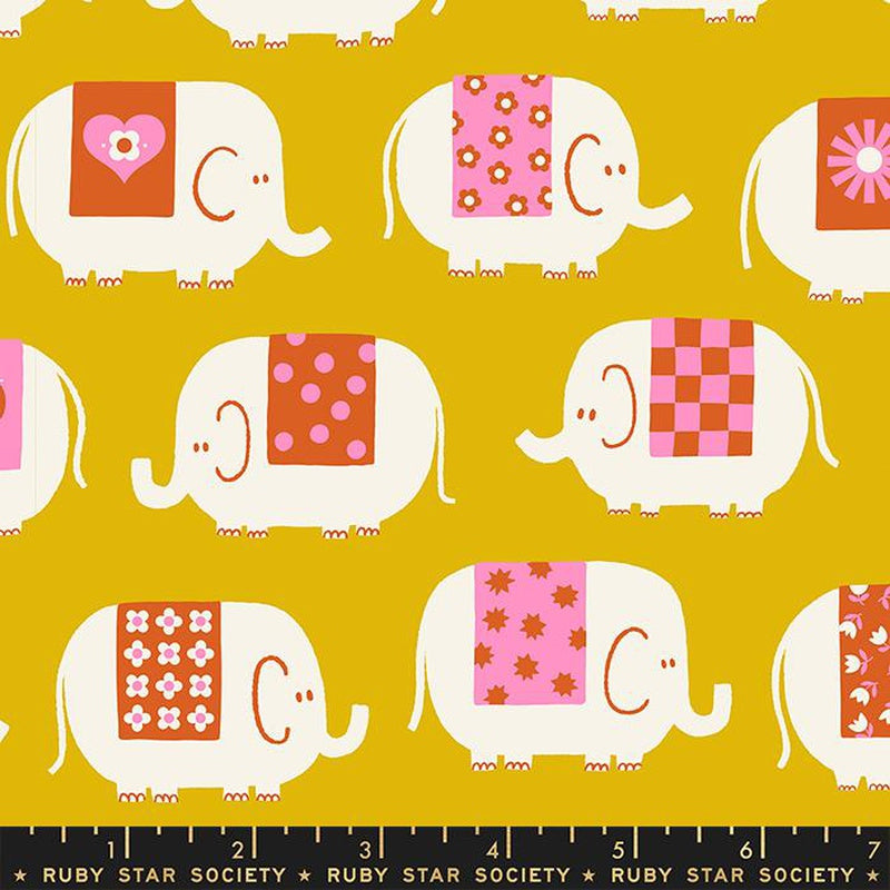 {New Arrival} Moda Ruby Star Society Picture Book Elephants Goldenrod