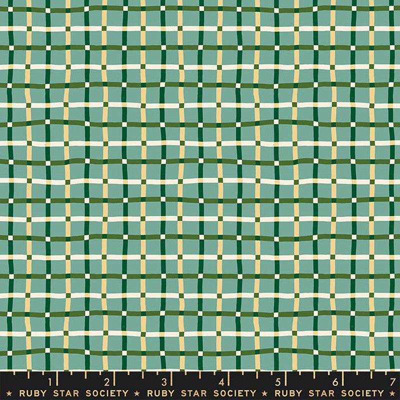 {New Arrival} Moda Ruby Star Society Verbena Trellis Checks and Plaids Watercress