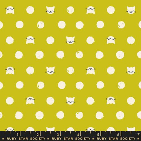 {Pre-Order June} Moda Ruby Star Society Oops All Cats Friskers Pistachio