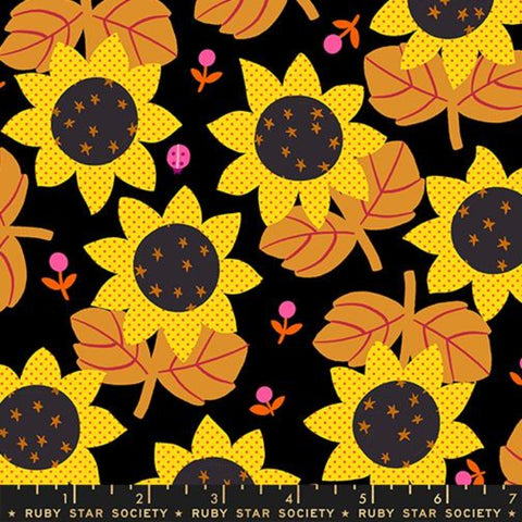 {Pre-Order April} Ruby Star Society Daisy Days - Sunflower Black