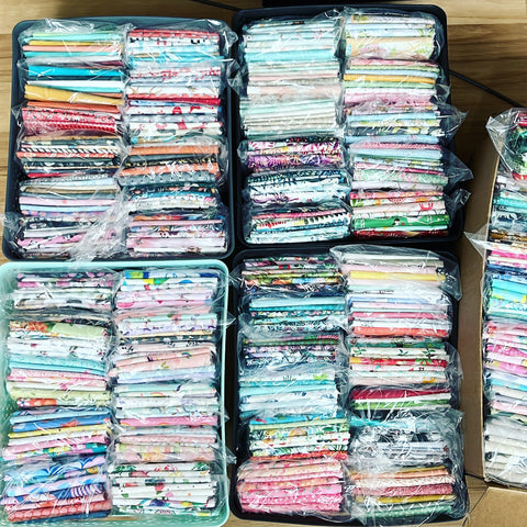 Remnant Packs 500g LOT Mixed Bag Moda Fabrics Blenders Mixed Colours