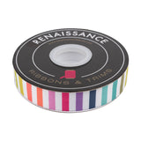 {New Arrival} Tula Pink Renaissance Ribbons Webbing 1"Tabby Road Disco Stripe