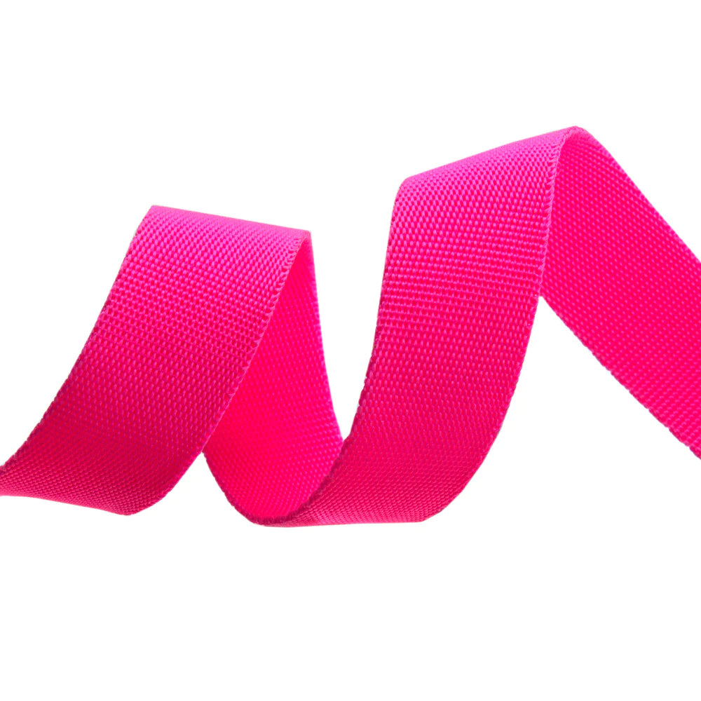 {New Arrival} Tula Pink Renaissance Ribbons Webbing 1" Neon Everglow Cosmic/Pink