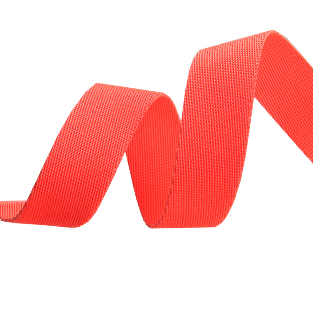 {New Arrival} Tula Pink Renaissance Ribbons Webbing 1" Neon Everglow Lunar/Orange