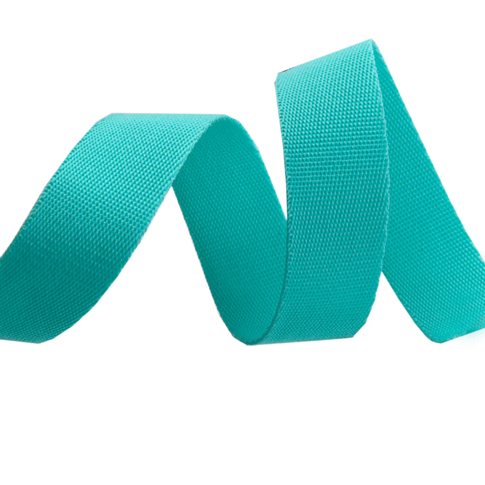 {New Arrival} Tula Pink Renaissance Ribbons Webbing 1" Neon Everglow Spirit/Teal