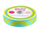 {New Arrival} Tula Pink Renaissance Ribbons Webbing 1" Lime/Turquoise