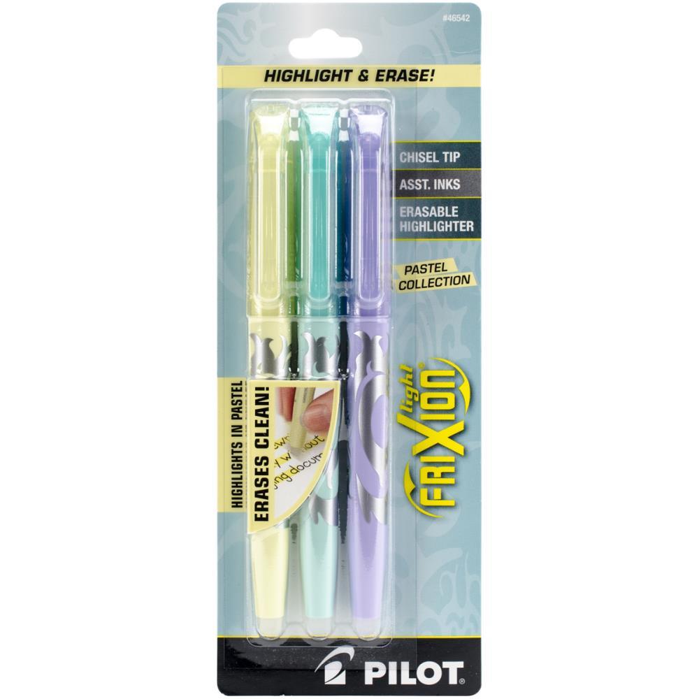 Pilot Frixion Light Soft Assorted 3 Pk Multi-Color Yellow, Green, Purple