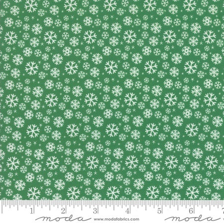Moda Abi Hall Jolly Season Snowflakes Spruce