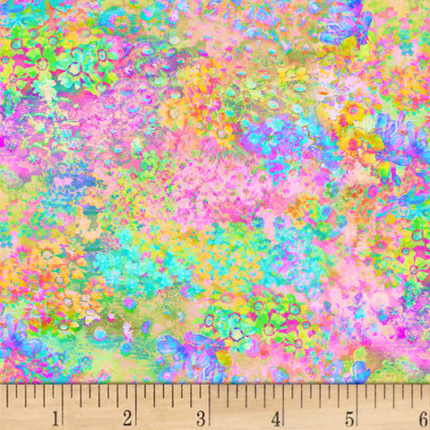 P &  B Textiles Iridescence Floral Multi