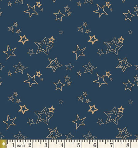 Art Gallery Wild & Free VOILE Midnight Roof Metallic