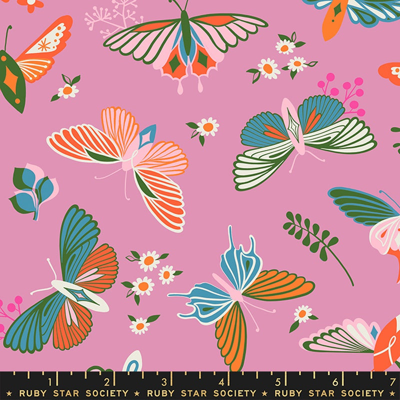 Moda Ruby Star Society Stay Gold & Spark Flutter Kiss FAT QUARTER