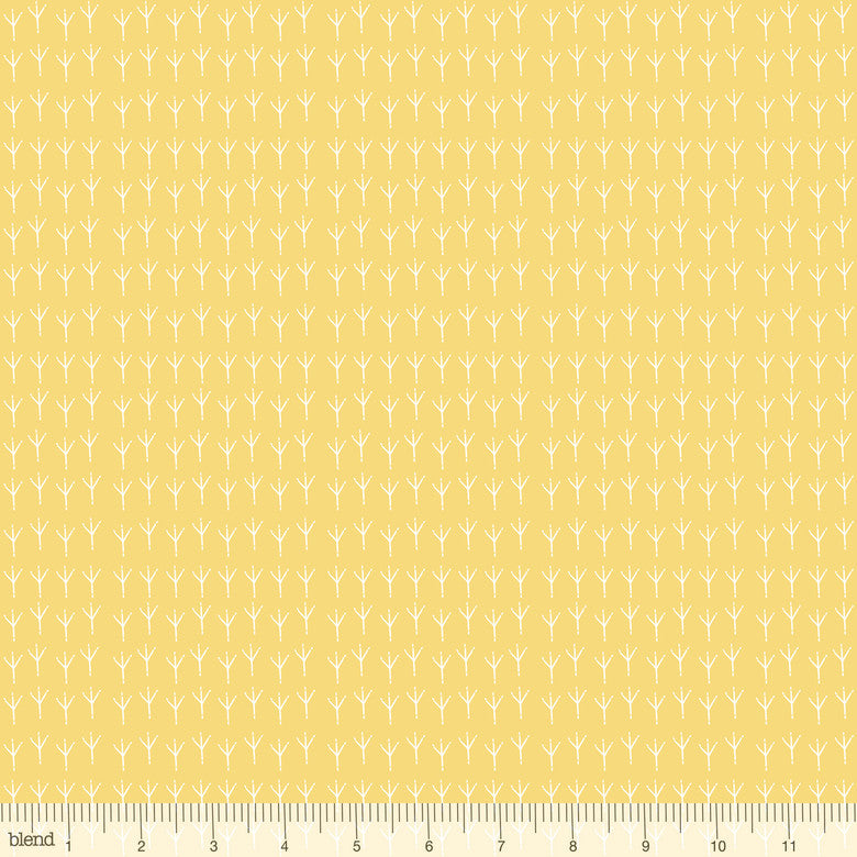 Blend Fabrics Mia Charro Birdie Collection Bird Feet Yellow