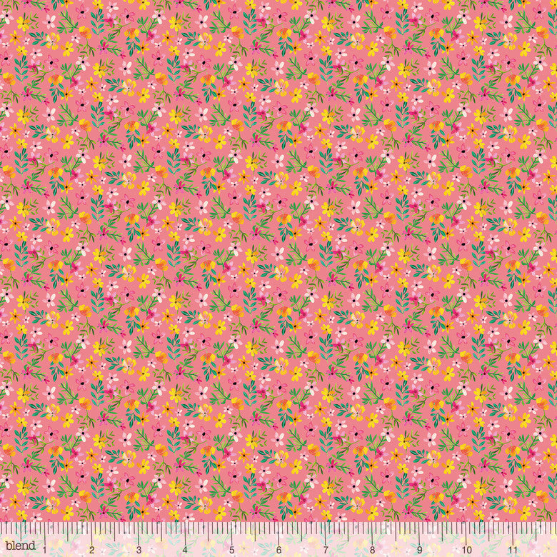 Blend Fabrics Mia Charro Forest Friends Delicate Watercolor Pink