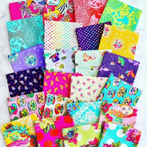 {New Arrival} Tula Pink Curiouser & Curiouser 5" Squares- Handcut by Bebeloush Designs