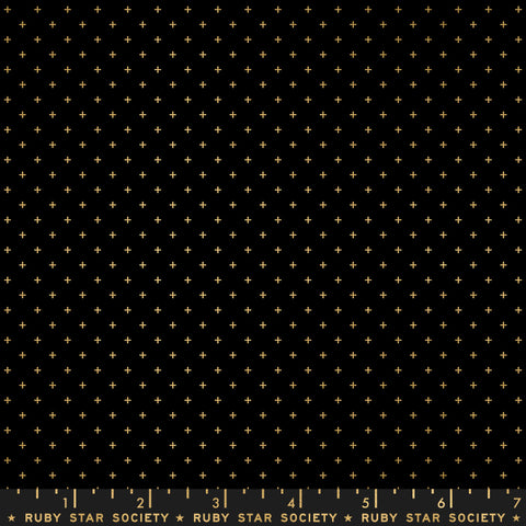 {New Arrival} Moda Ruby Star Society  Add It Up Black Gold Metallic