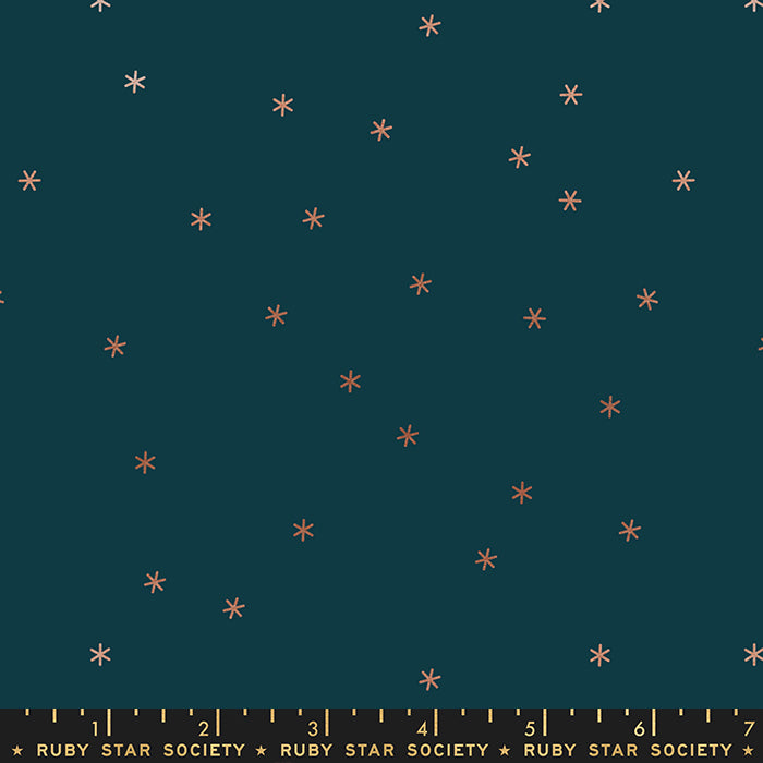 {New Arrival} Moda Ruby Star Society Rise & Spark Peacock Metallic FAT QUARTER