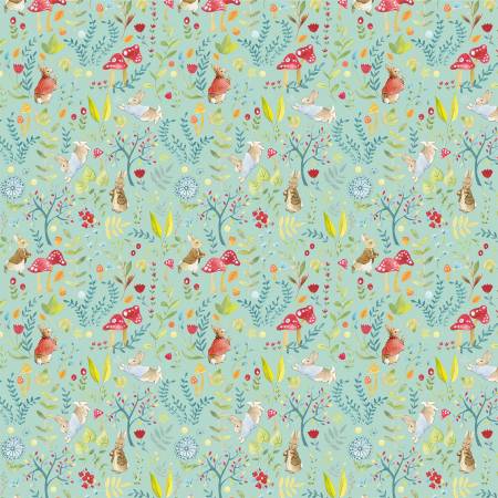 {New Arrival} Make & Believe Fabrics Peter Rabbit Once Upon a Time Peter Rabbit Among the Toadstools Organic Cotton