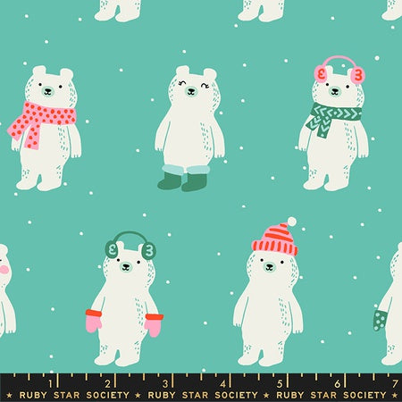 Moda Ruby Star Society Flurry Snow Bears Icebox