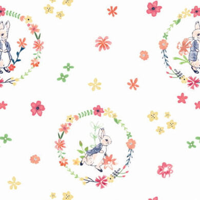 The Craft Cotton Co Peter Rabbit Flower & Dreams by Beatrix Potter Floral Wreath Peter Rabbit