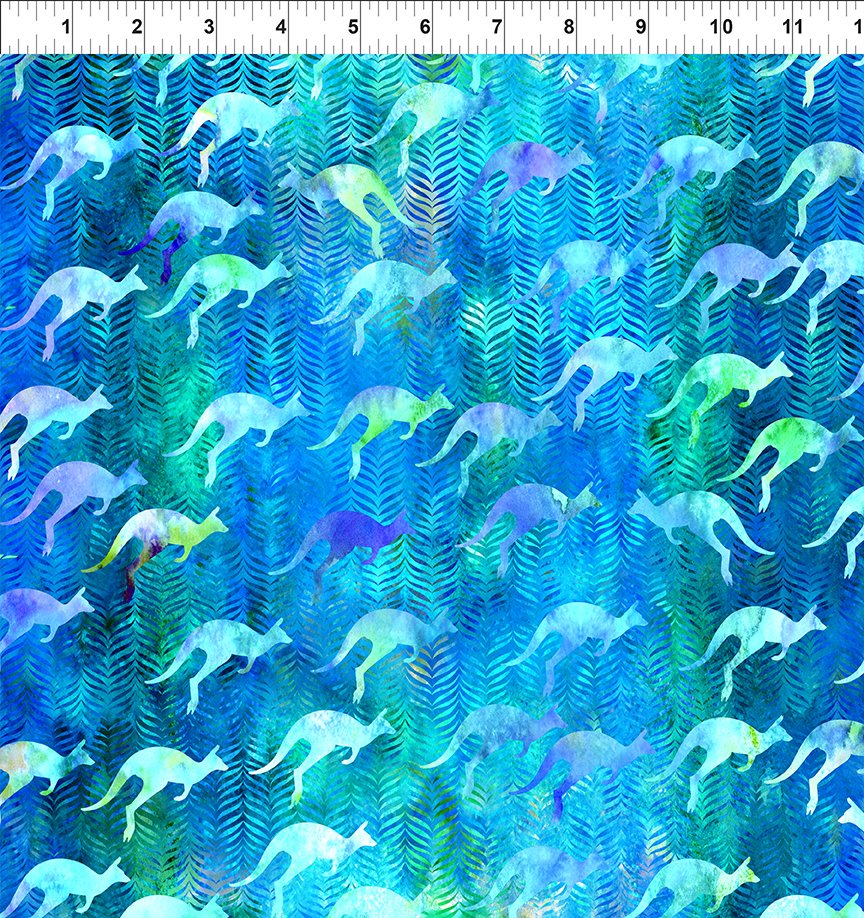 In The Beginning Australian Beauties Digital Kangaroos Blue