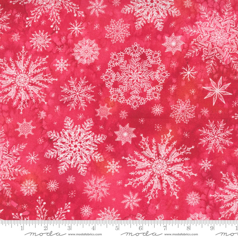 Moda Starflower Christmas Snowflakes Red