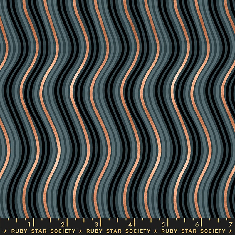 Moda Ruby Star Society Elixir Wavelength Smoke Metallic FAT QUARTER