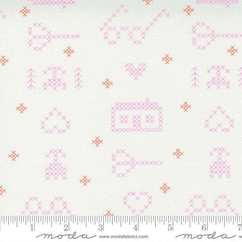 Moda Make Time Cross Stitch Off White