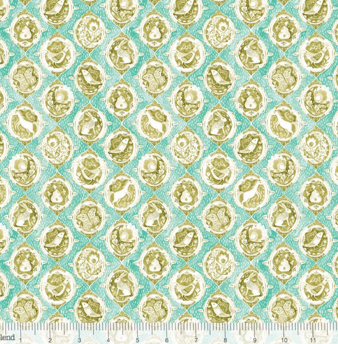 Blend Fabrics A Meadow's Tale Meadow Aqua