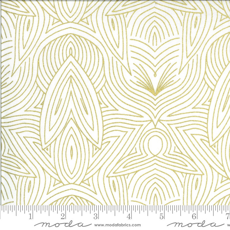 Moda Gingiber Dwell In Possibility Nouveau Ivory Gold Metallic