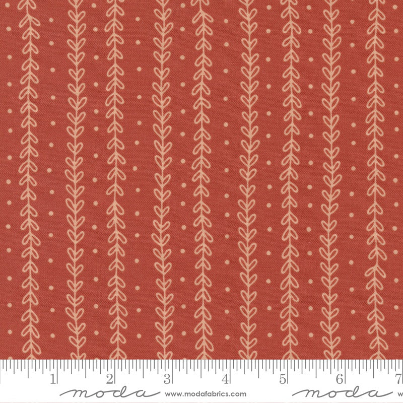 Moda Gingiber Meadowmere Petal Stripes Poppy