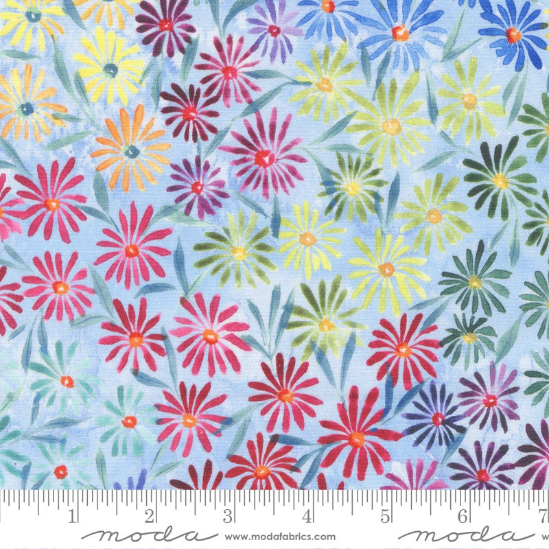 Moda Create Joy Project Eufloria Fields of Green Kaleidobloom Sky