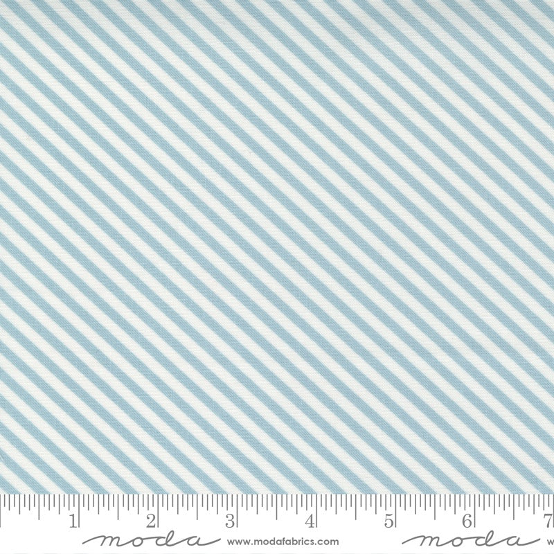 Moda Make Time Bias Stripe Bluebell