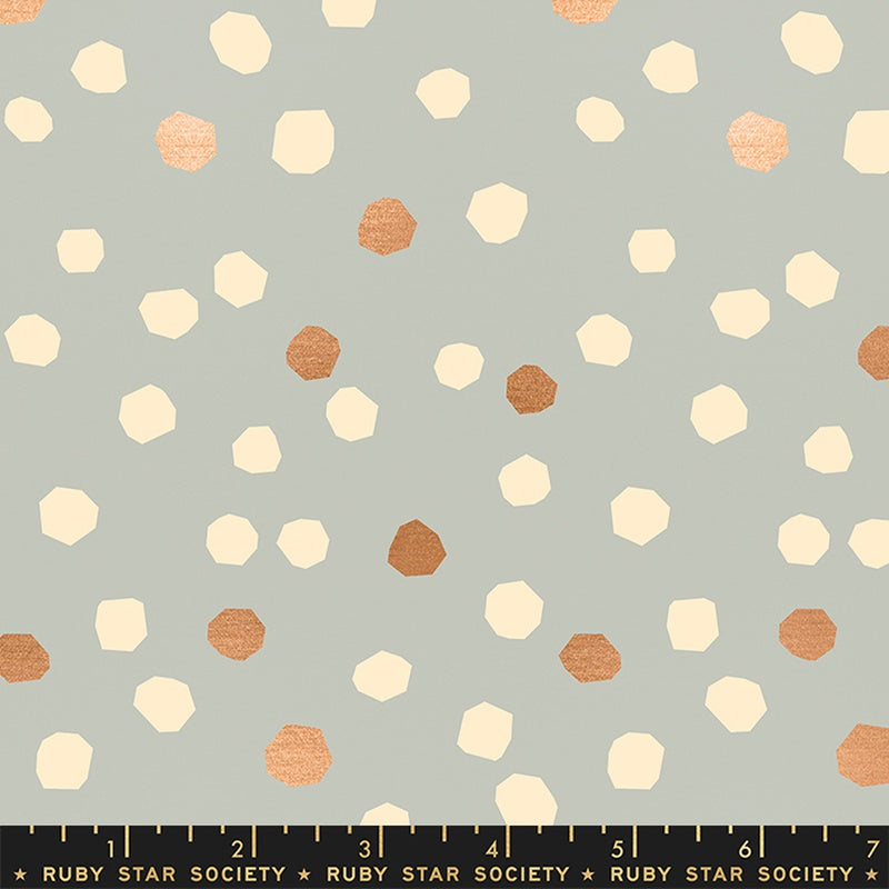 Moda Ruby Star Society First Light Polka Dots Light Pewter Metallic