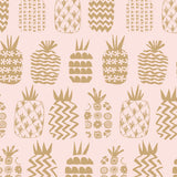 Dashwood Studios Ocean Drive Pineapples Pink Metallic Gold